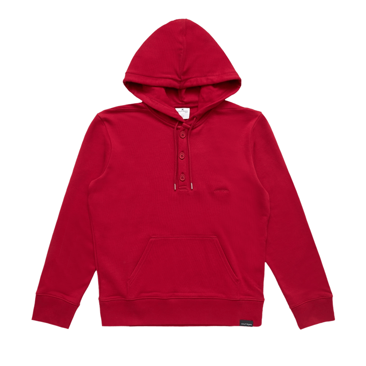 Courrèges Embroidered Snapped Hoodie 'Red'