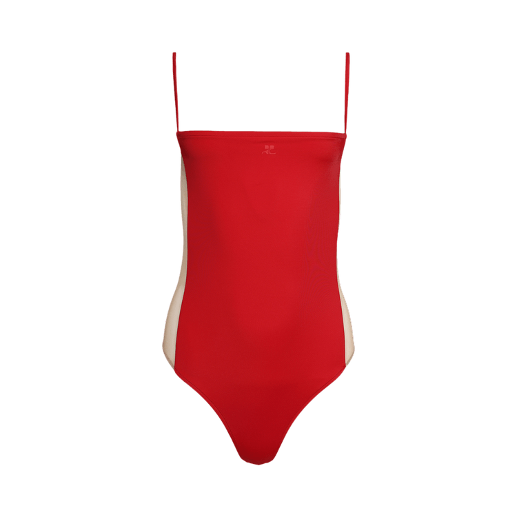 Courrèges Illusion Square Swimsuit 'Ruby'