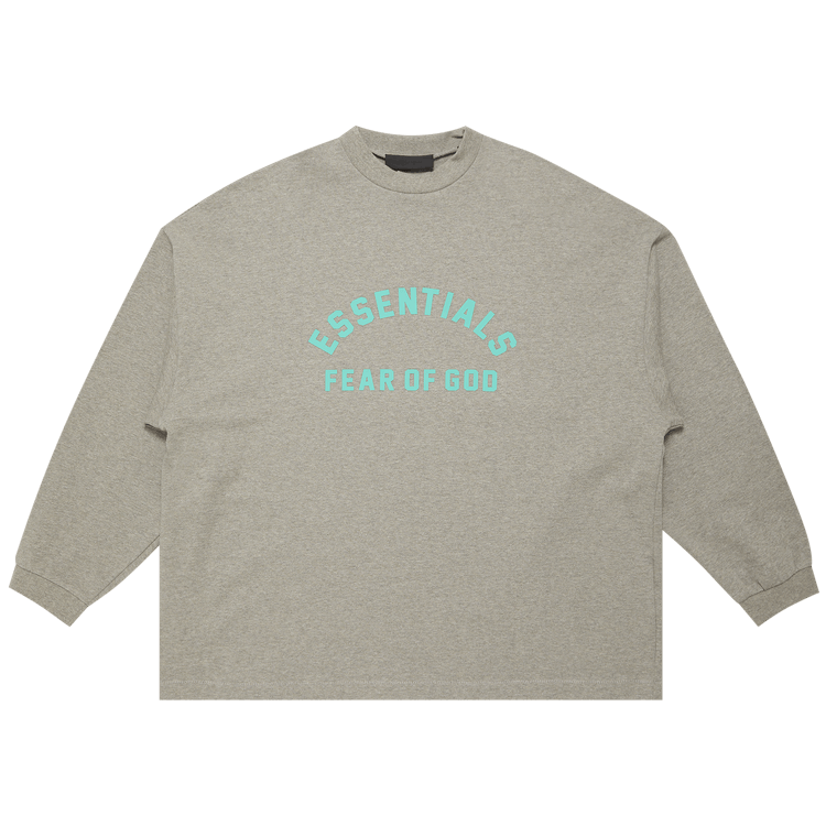 Fear of God Essentials Long-Sleeve T-Shirt 'Dark Heather Oatmeal'