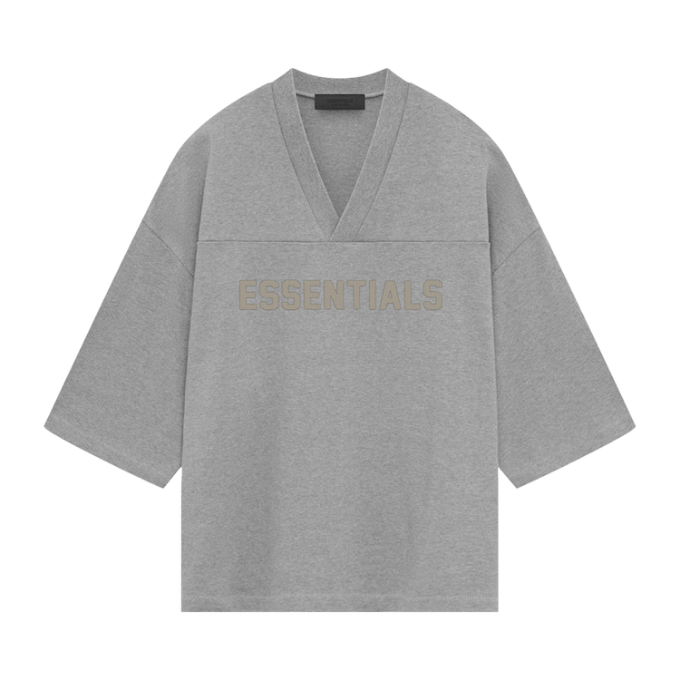 Fear of God Essentials Football Tee 'Dark Heather Oatmeal'