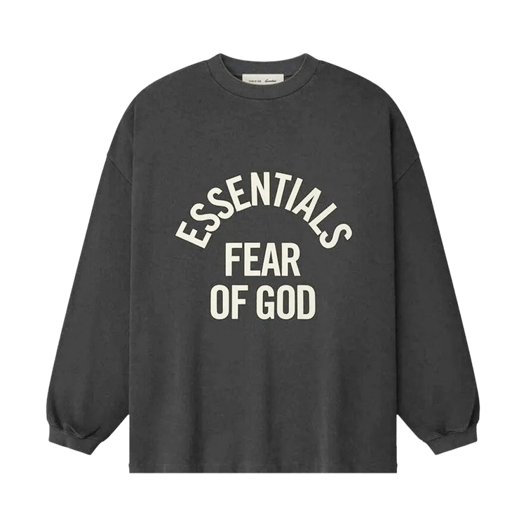 Fear of God Essentials Campus 90's Long-Sleeve Tee 'Faded Black'