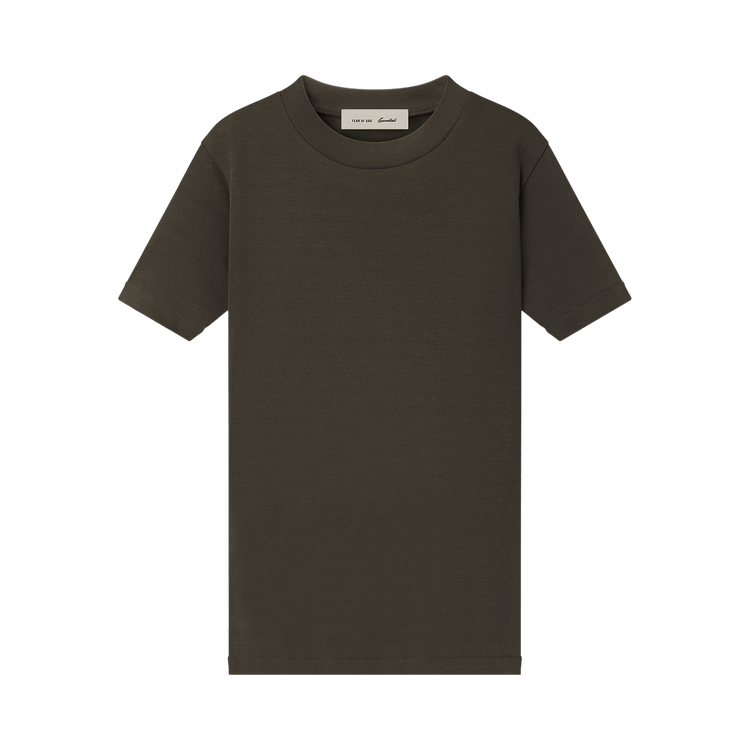 Fear of God Essentials Rib Fitted Short Sleeve Tee 'Brown'