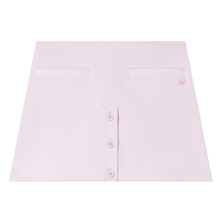 Courrèges Heritage Buttoned Mini Skirt 'Light Pink/Heritage White'