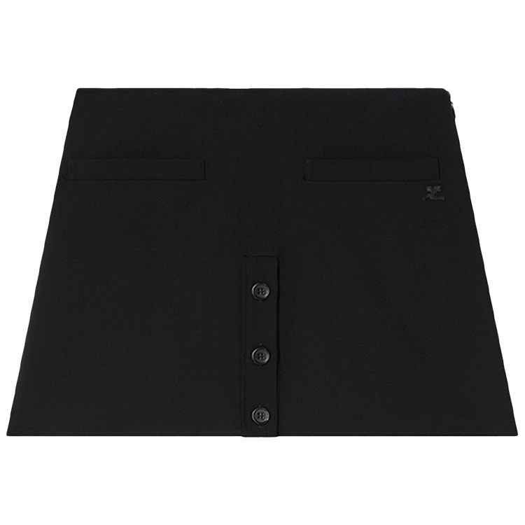 Courrèges Heritage Buttoned Mini Skirt 'Black'
