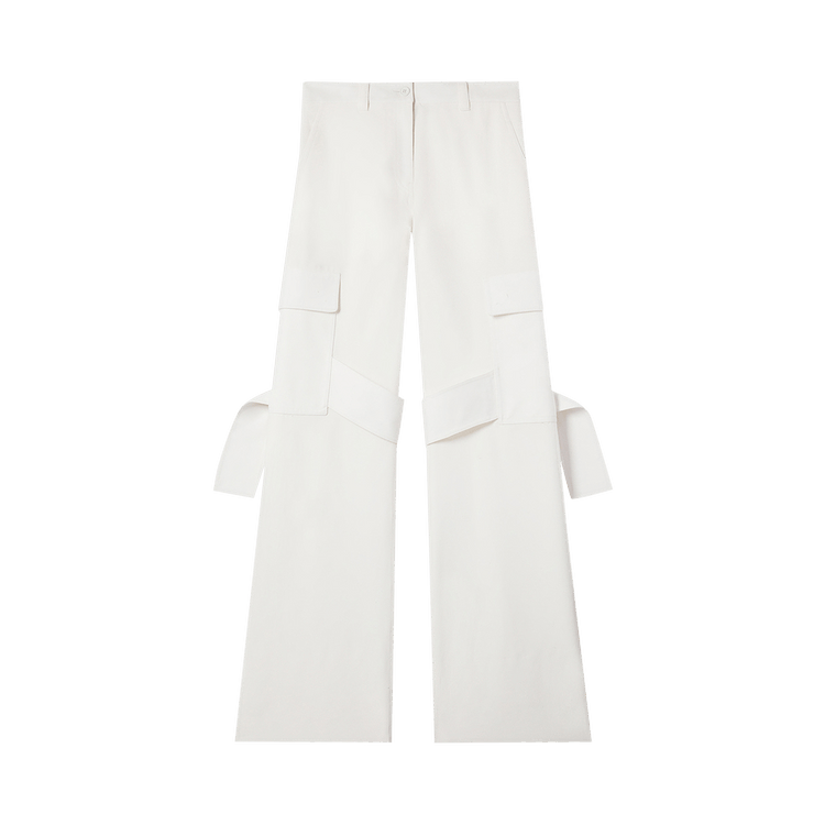 Courrèges Utility Chaps Cotton Trousers 'Heritage White'