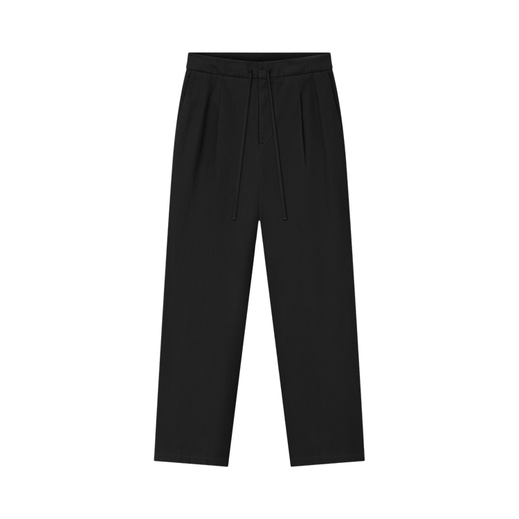 Fear of God Essentials Cotton Canvas Pleat Front Pant 'Vintage Black'