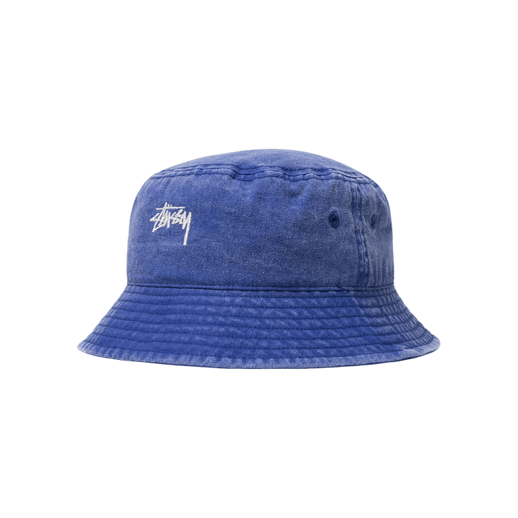 Stussy Washed Stock Bucket Hat 'Blue'