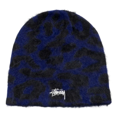 Stussy Cashmere Leopard Skullcap 'Royal'