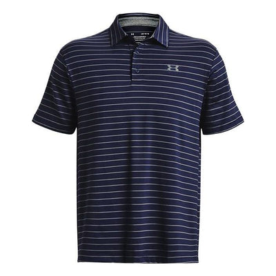 Under Armour Playoff Core Stripe Polo Shirt 'Midnight Navy Grey'