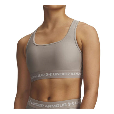 (WMNS) Under Armour Crossback Mid Sports Bra Asia Sizing 'Timberwolf Taupe Summit White'