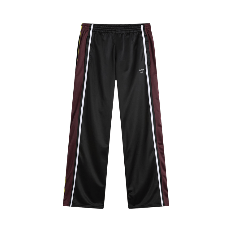 Martine Rose Wide Leg Track Pants 'Black/Burgundy'