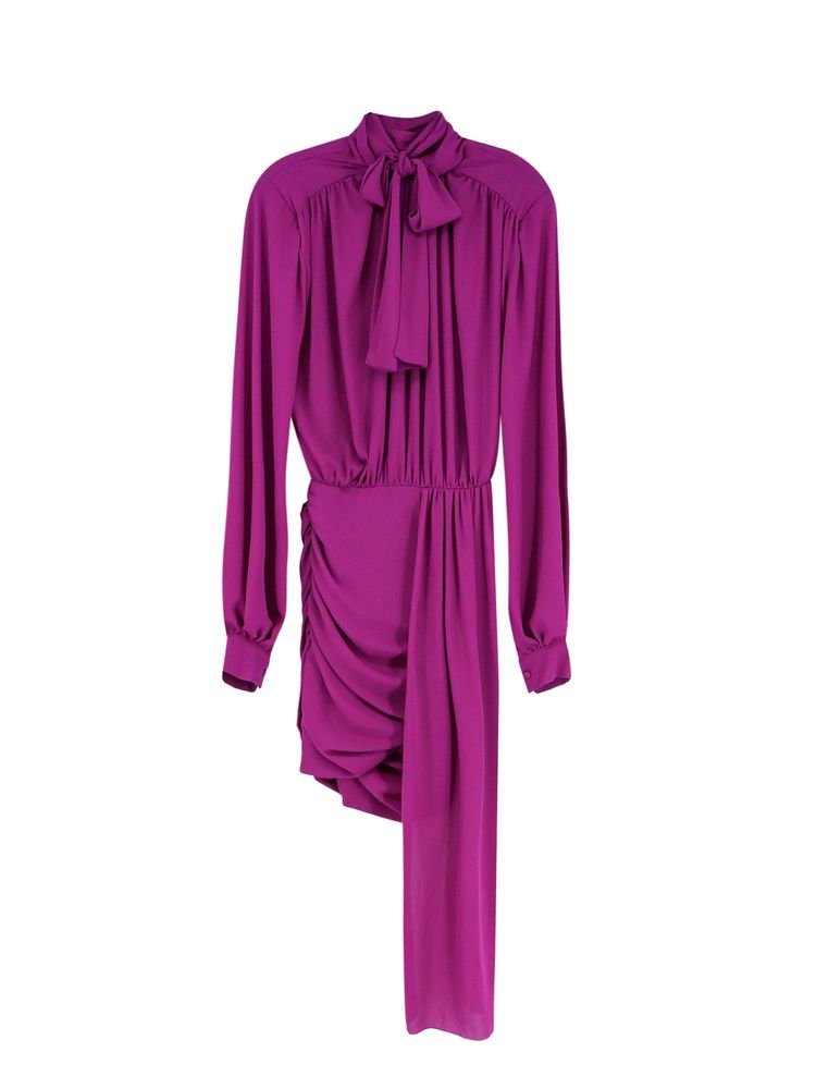 Actualee Draped Lavalliere Dresses