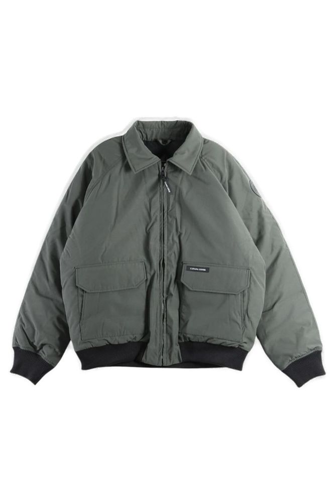 Canada Goose Logo Detail Zip-Up Jacket