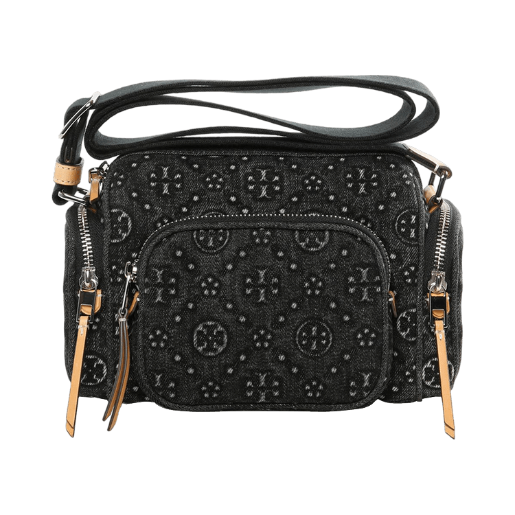 Tory Burch T Monogram Denim Pocket Crossbody 'Black'