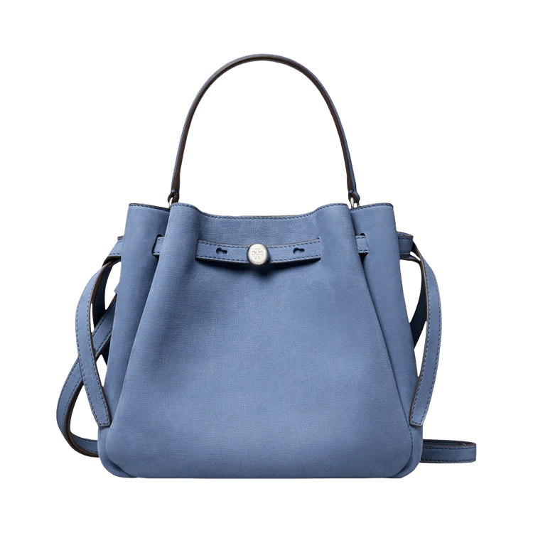 Tory Burch Romy Nubuck Bucket Bag 'Soft Blue'