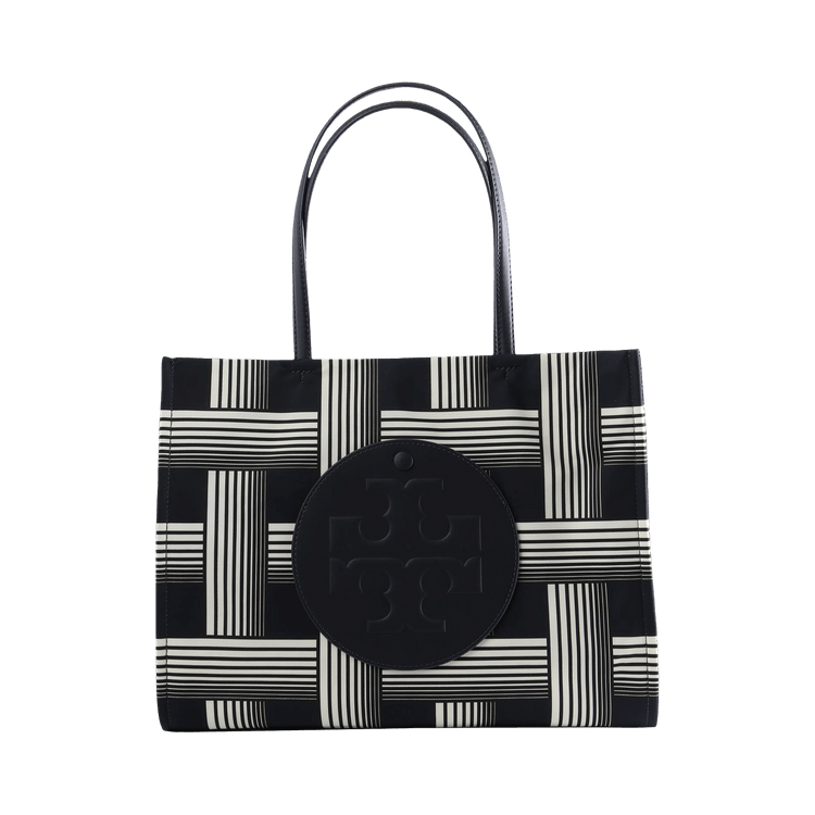 Tory Burch Ella Printed Small Tote Bag 'Block Print Black'
