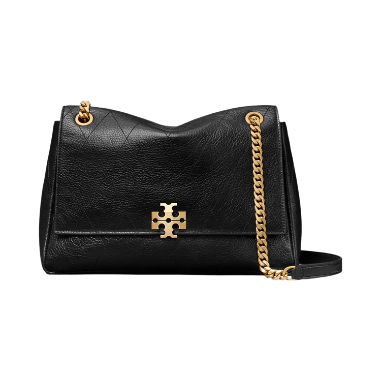 Tory Burch Charlie Quilted Shoulder Bag 'Black'