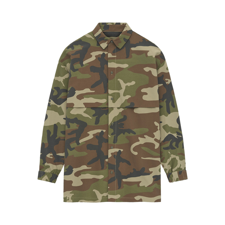 Fear of God Essentials Military Nylon Overshirt 'Woodland Camo'