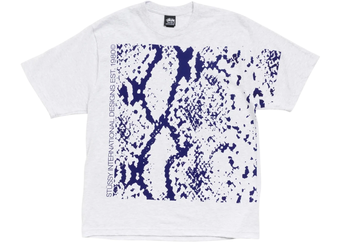 Stussy Snakeskin Tee Ash Heather