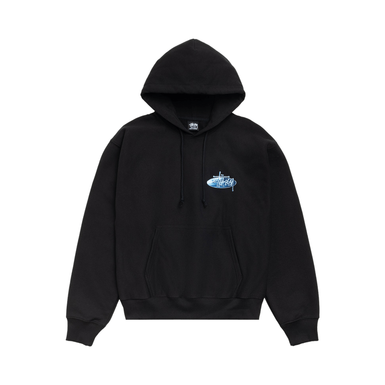 Stussy Wave Oval Hoodie 'Black'