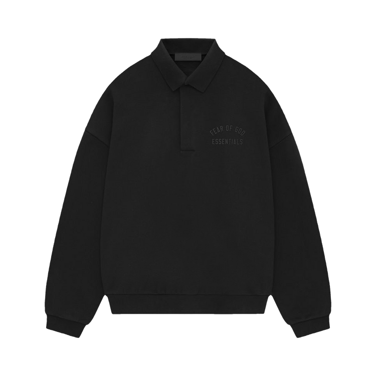 Fear of God Essentials Fleece Polo 'Black'
