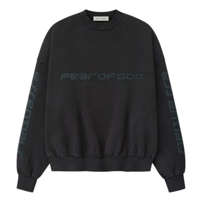 Fear of God Essentials Los Angeles Heavy Fleece Cropped Sweatshirt 'Vintage Black'