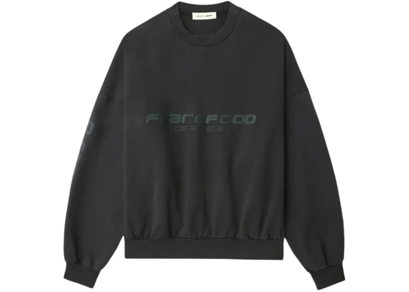 Fear of God Essentials Cropped Relaxed Sweatshirt Vintage Black