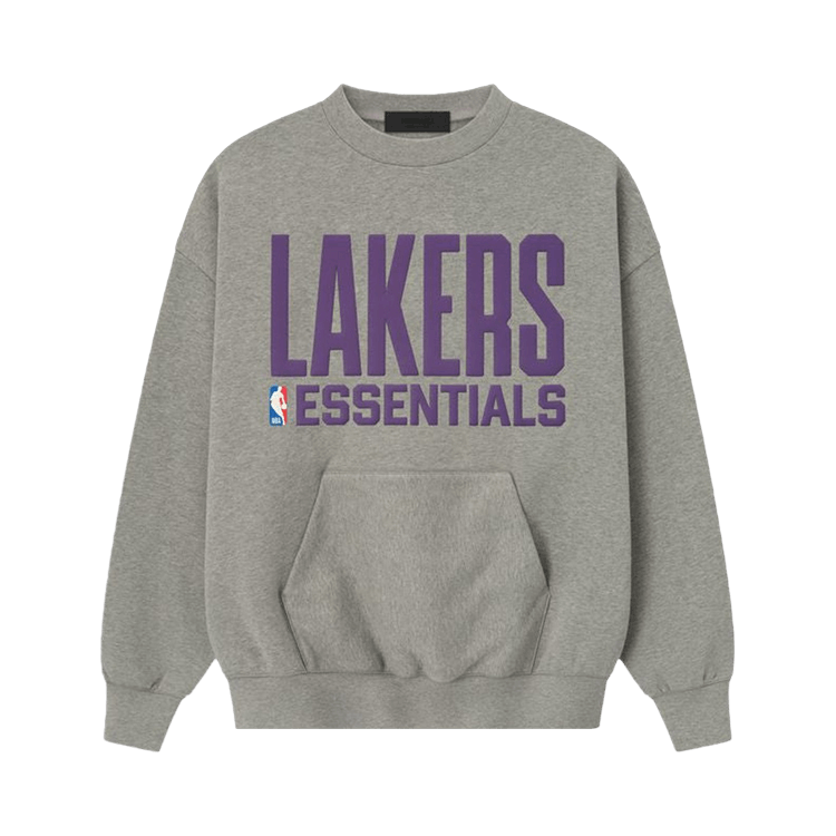 Fear of God Essentials x NBA Lakers Sports Fit Crewneck 'Concrete Heather'