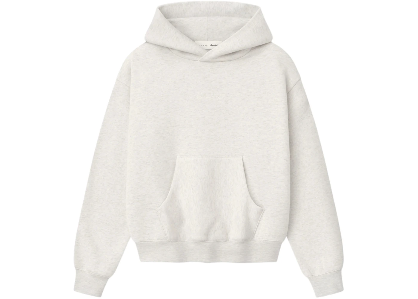 Fear of God Essentials Womens Signature Classic Hoodie Oatmeal Heather/Light Heather