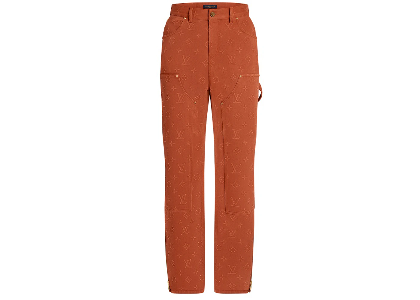 Louis Vuitton Monogram Workwear Denim Pants Brown