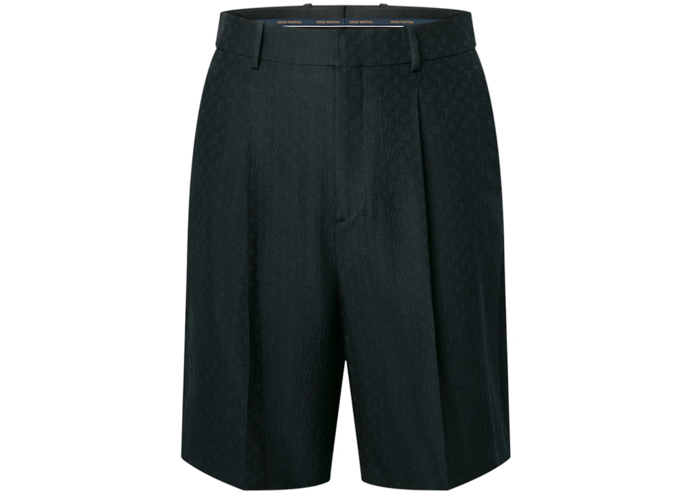 Louis Vuitton Mini Monogram Silk-Cotton Blend Tailored Shorts Black
