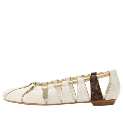(WMNS) LOUIS VUITTON Spike Flat Ballerina 'Ecru'