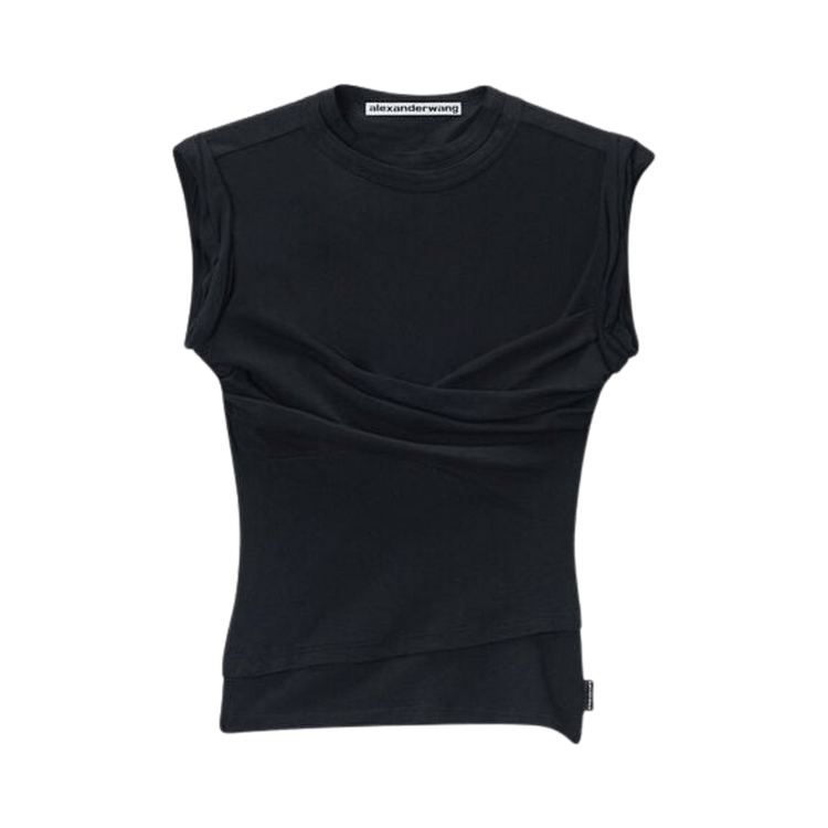 Alexander Wang Twisted Bust Layered Tank 'Black'
