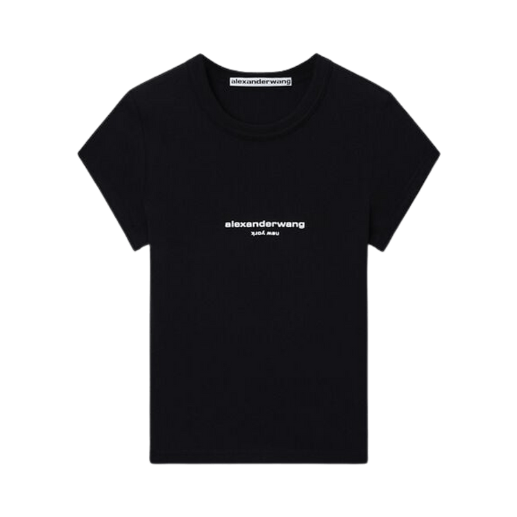 Alexander Wang Logo Print Fitted Tee 'Black'