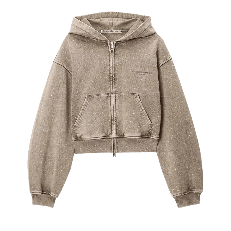 Alexander Wang Allover Hotfix Zip-Up Hoodie 'Fallen Rock'