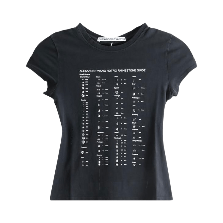 Alexander Wang Hotfix Ard Graphic Fitted Short Sleeve Tee 'Black'