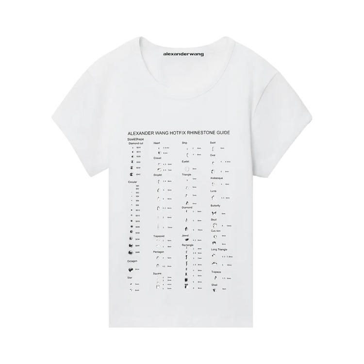 Alexander Wang Hotfix Graphic Fitted Short-Sleeve Tee 'White'