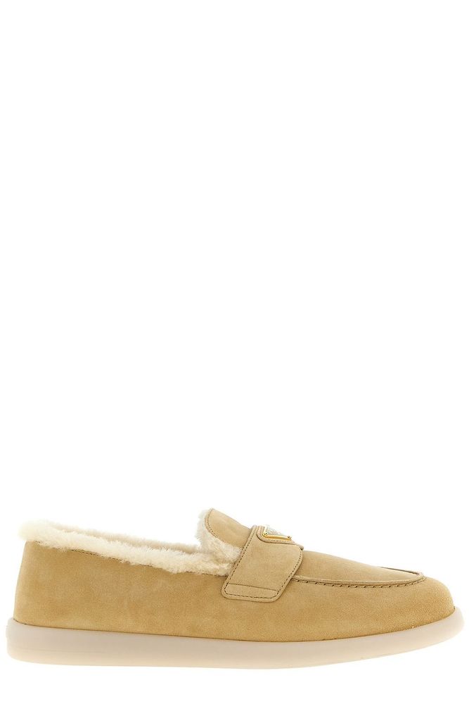 Prada Triangle-Logo Slip-On Loafers