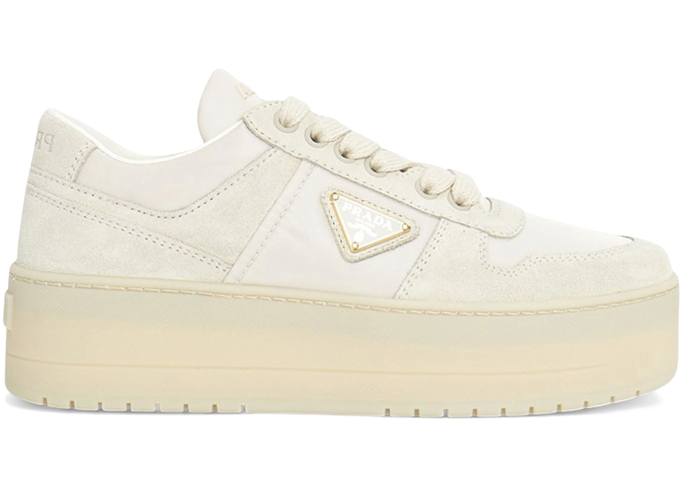 Prada Downtown Bold Low Top Sneakers Ivory (Women's)