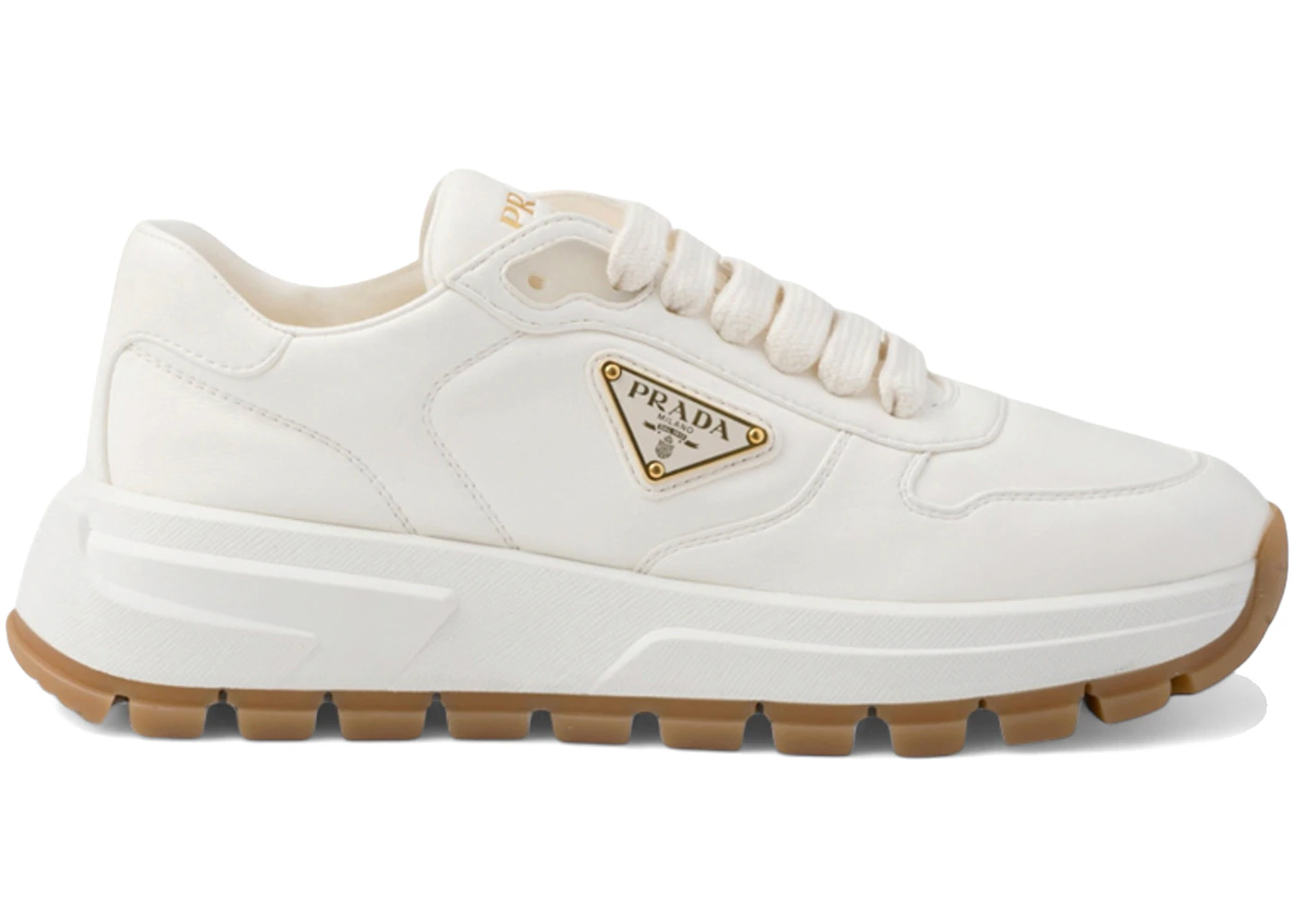 Prada PRAX 01 Leather Sneakers Ivory Gum (Women's)
