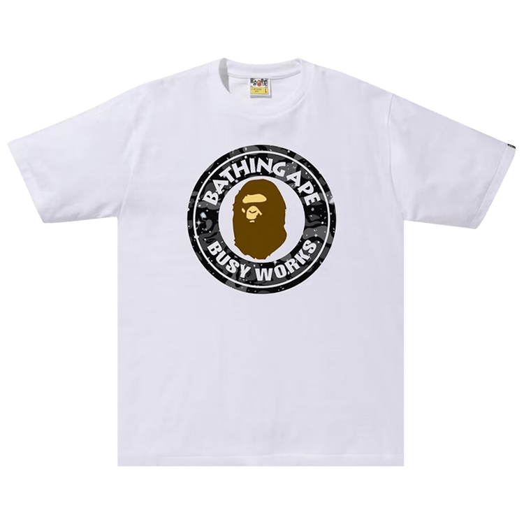 BAPE Space Camo Busy Works Tee 'White'
