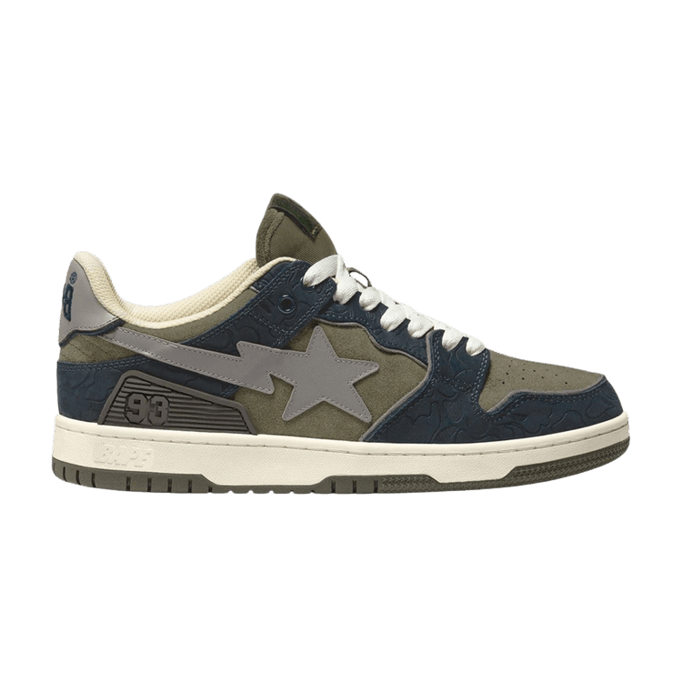 BAPE Sk8 Sta 'Army Green Dark Blue'
