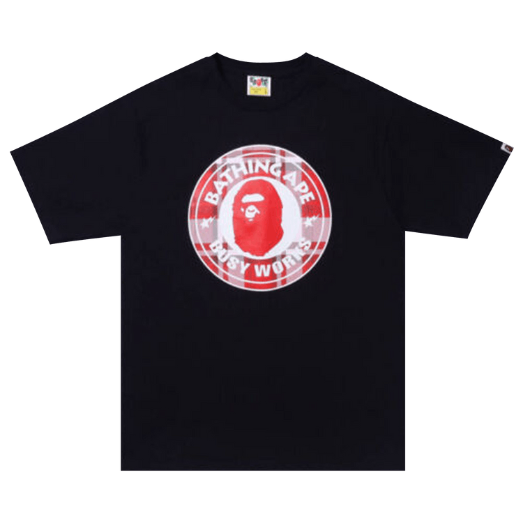 BAPE Check Gift Busy Works Tee 'Black'