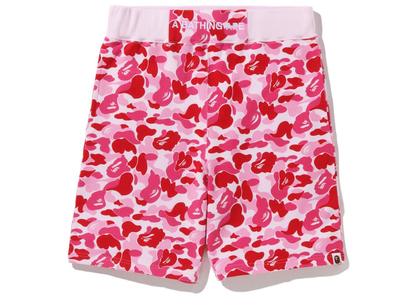 BAPE ABC Camo Sweat Shorts Pink