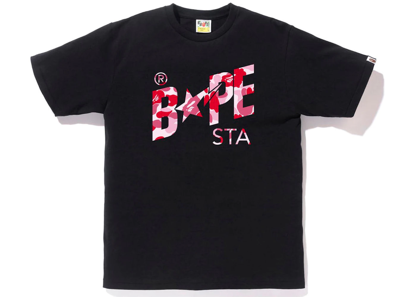 BAPE ABC Camo Bape Sta Logo Tee Black Pink