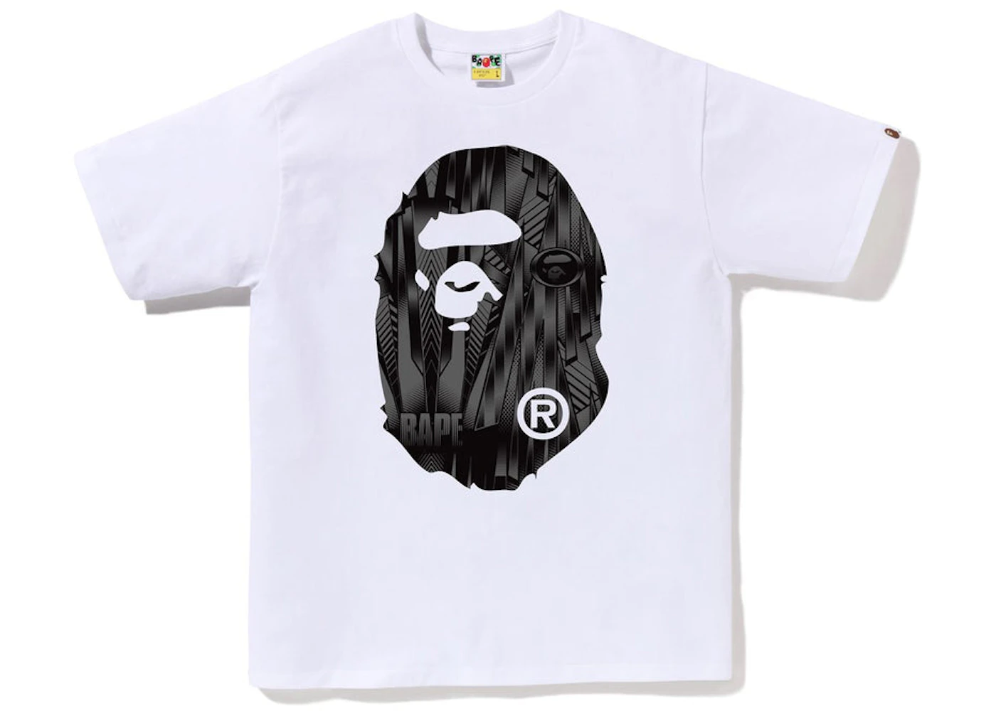 BAPE Speed Racer Big Ape Head Tee White Black