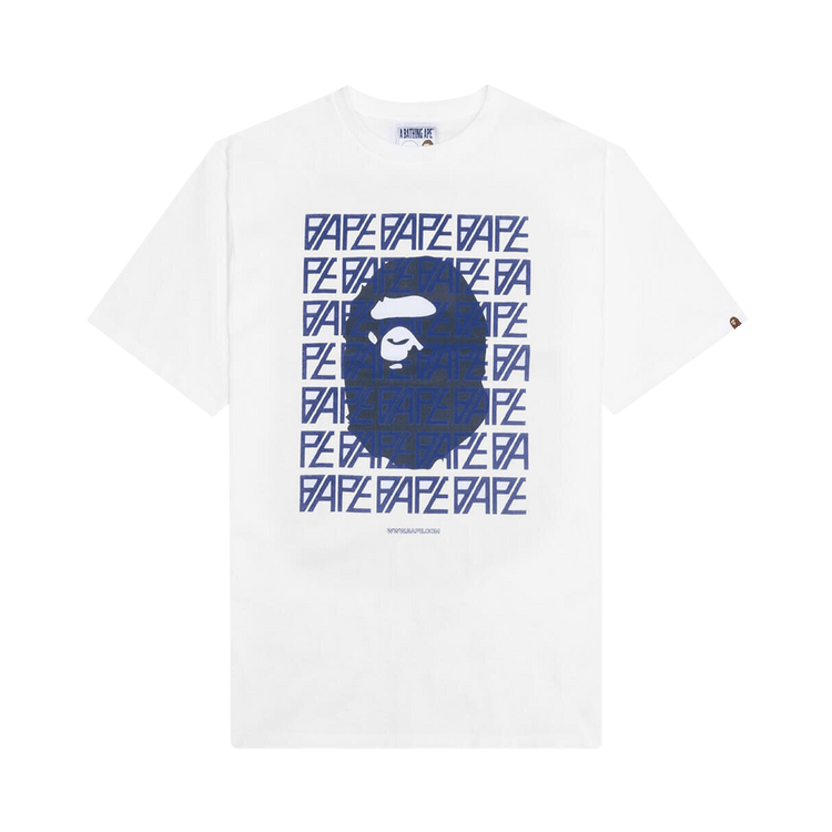 BAPE Logo Monogram Tee 'White'