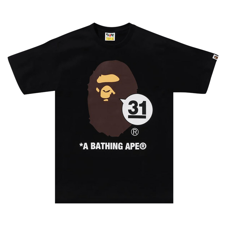 BAPE A Bathing Ape 31st Anniv. Ape Head Tee 'Black'