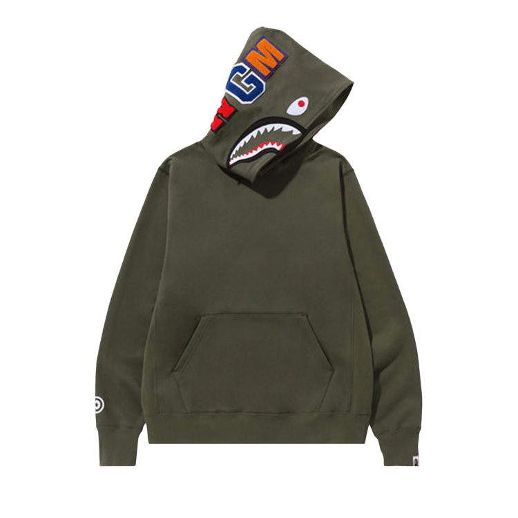 BAPE Shark Pullover Hoodie 'Olive Drab'