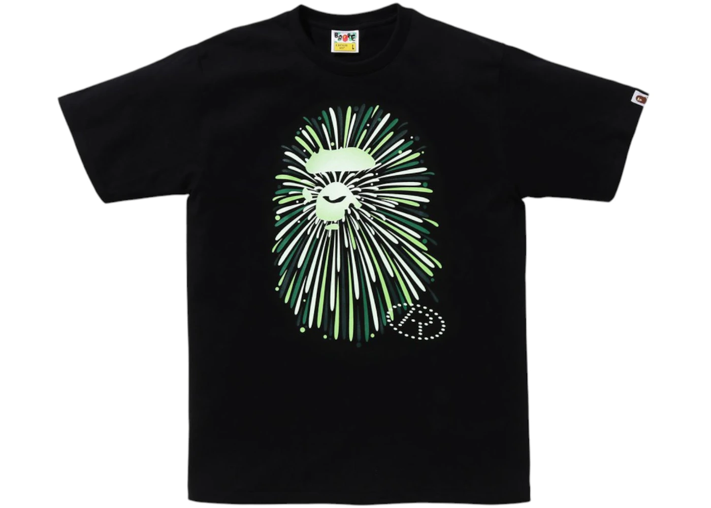 BAPE Ape Head Firework I Tee Black/Green